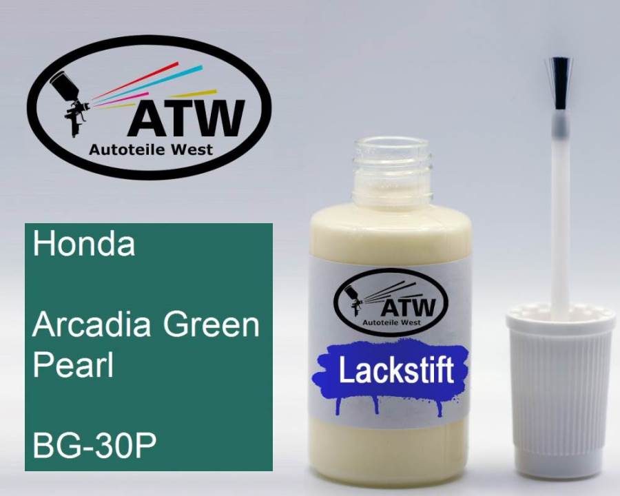 Honda, Arcadia Green Pearl, BG-30P: 20ml Lackstift, von ATW Autoteile West.